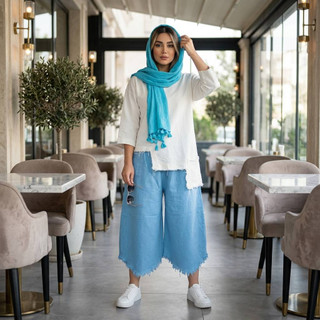 ست رویه شلوار الیاف طبیعی اسپرت
