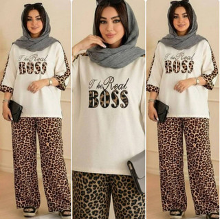 ست تیشرت شلوار BOSS پلنگی