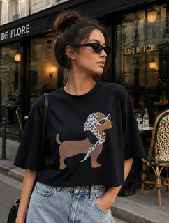 تیشرت کراپی جدید نخ پنبه