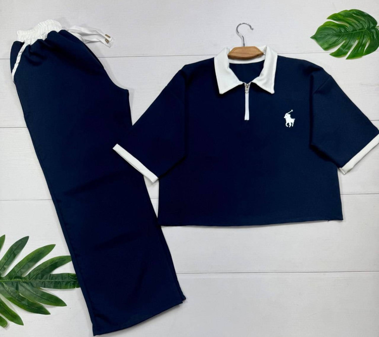 ست نیم زیپ polo ترند (پلوشرت شلوار)