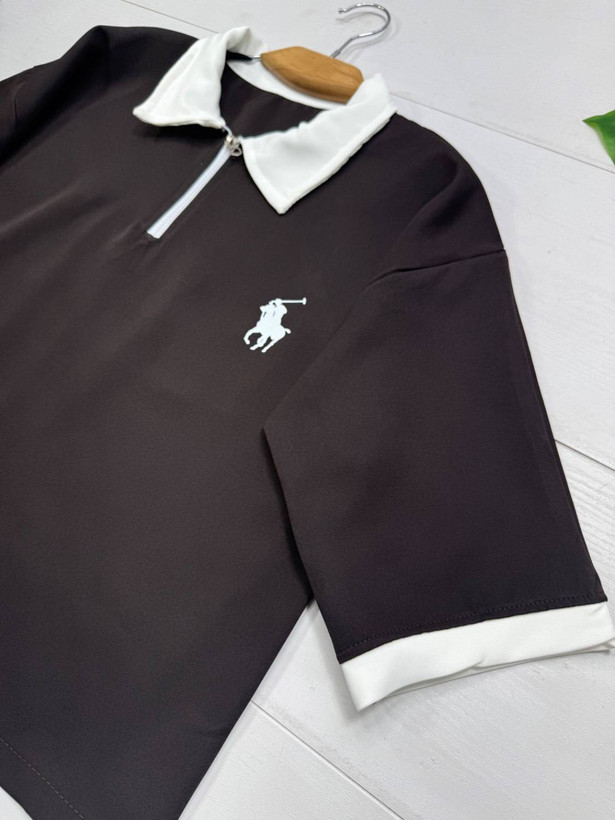 ست نیم زیپ polo ترند (پلوشرت شلوار)