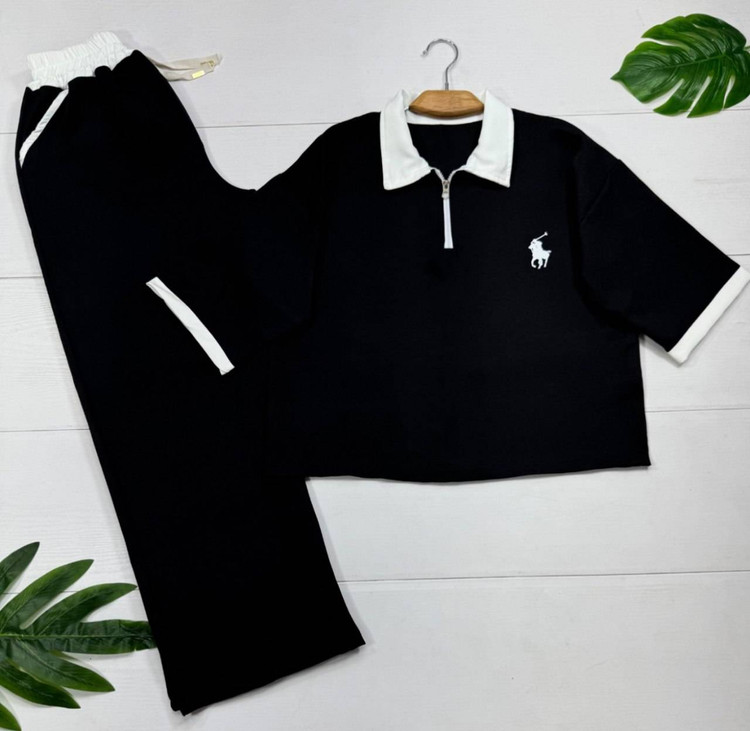 ست نیم زیپ polo ترند (پلوشرت شلوار)
