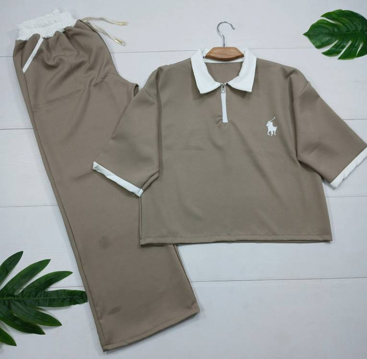 ست نیم زیپ polo ترند (پلوشرت شلوار)