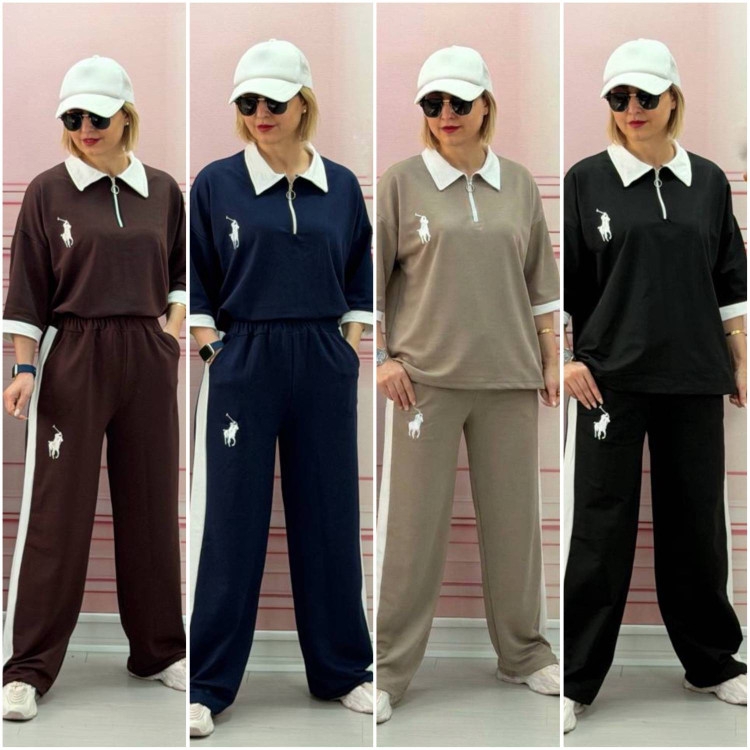 ست نیم زیپ polo ترند (پلوشرت شلوار)